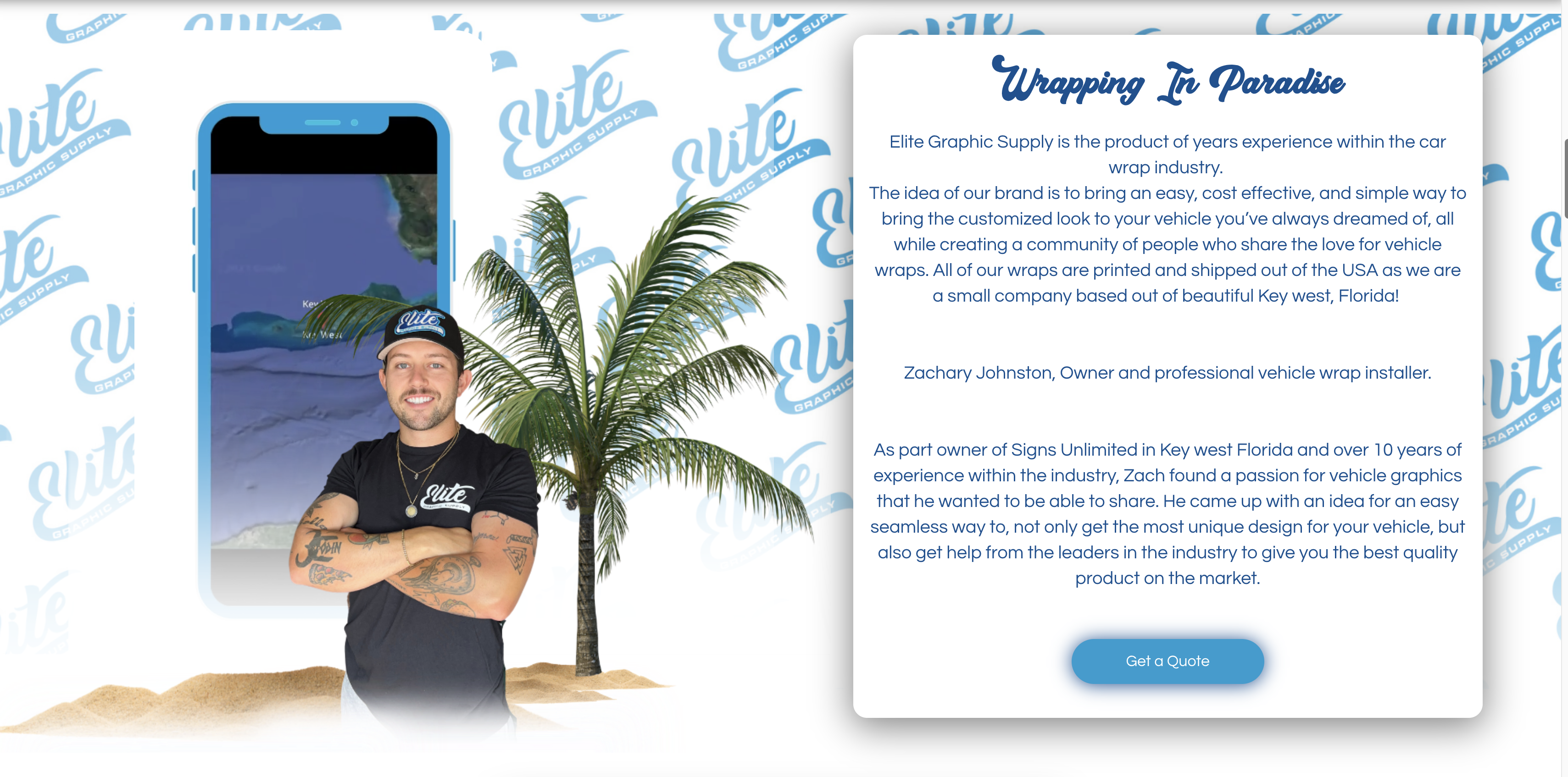 custom website designed in the Florida Keys